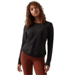 Athleta Mindset Nirvana Black Stretchy Pullover Sweatshirt Small